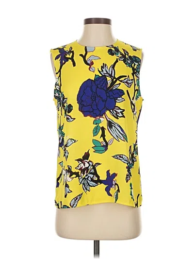 Pre-owned Diane Von Furstenberg Sleeveless Blouse In Yellow
