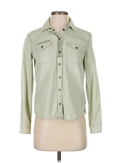 Pre-owned Bdg Long Sleeve Button Down Shirt In Green
