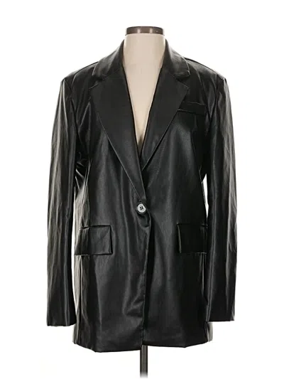 Pre-owned Princess Polly Faux Leather Jacket In Black