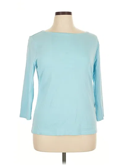 Pre-owned Talbots 3/4 Sleeve T-shirt In Blue