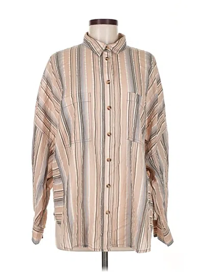 Pre-owned Bdg Long Sleeve Button Down Shirt In Brown