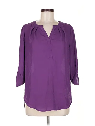Pre-owned Fun2fun 3/4 Sleeve Blouse In Purple
