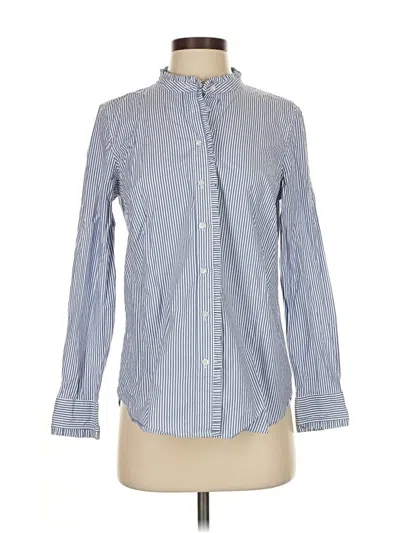 Pre-owned Talbots Long Sleeve Button Down Shirt In Blue