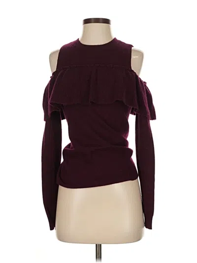 Pre-owned Aqua Cashmere Pullover Sweater In Burgundy