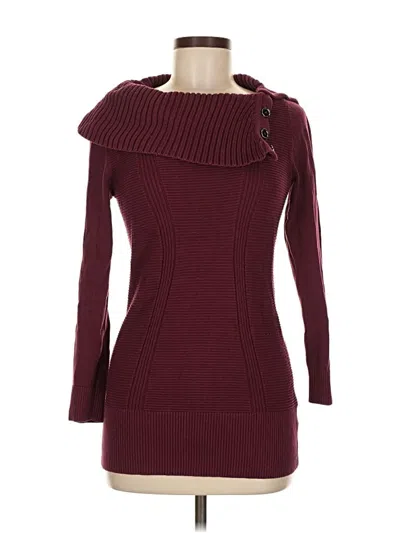 Pre-owned Style & Co Cardigan Sweater In Burgundy