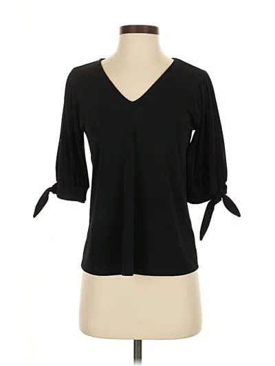 Pre-owned Cece 3/4 Sleeve Top Black V Neck Tops