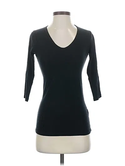 Pre-owned Majestic 3/4 Sleeve T-shirt In Black