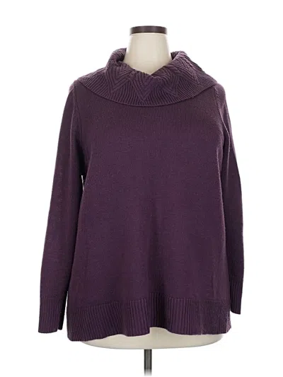 Pre-owned Lane Bryant Outlet Turtleneck Sweater In Purple
