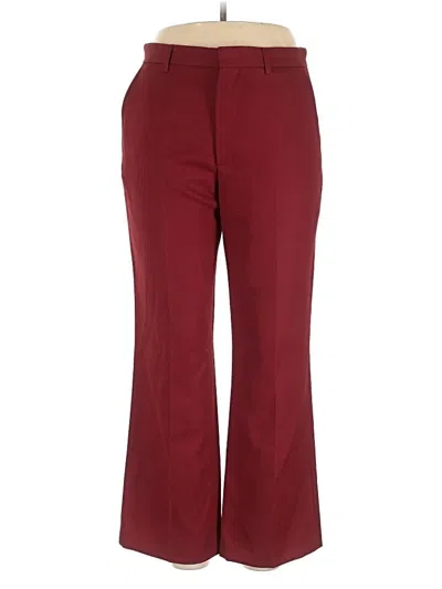 Pre-owned Assorted Brands Dress Pants In Burgundy