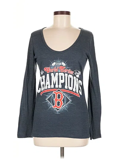 Pre-owned Genuine Merchandise By Team Athletics Long Sleeve T-shirt In Gray