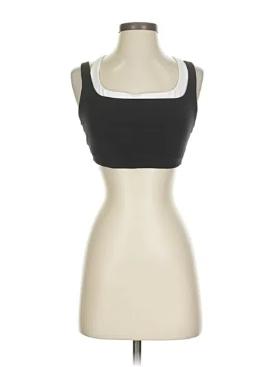 Pre-owned Athleta Tank Top Black Color Block Pattern Scoop Neck Tops