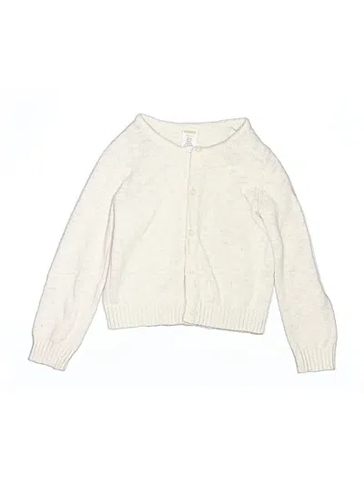 Pre-owned Gymboree Kids' Cardigan Sweater In White