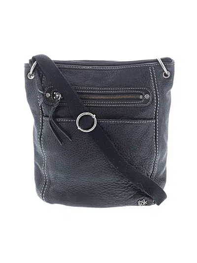 Pre-owned The Sak Leather Messenger In Black