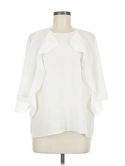 Pre-owned Frame 3/4 Sleeve Blouse In White