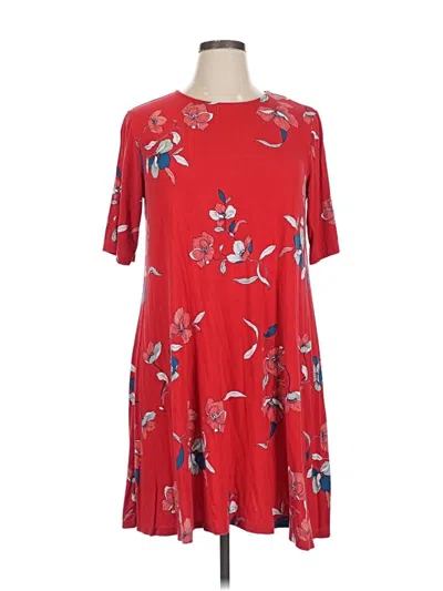 Pre-owned St. John's Bay Casual Dress In Red