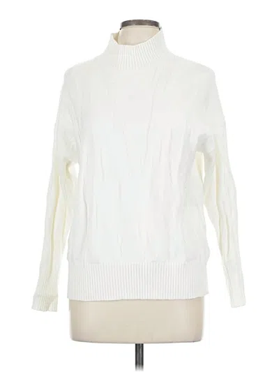 Pre-owned Apricot Turtleneck Sweater In White