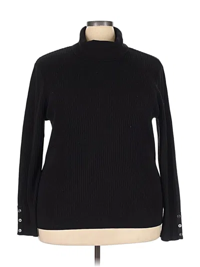 Pre-owned Talbots Turtleneck Sweater In Black