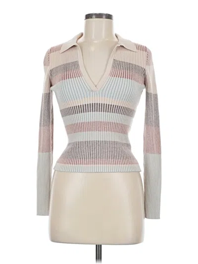 Pre-owned Intermix Long Sleeve Top Gray Turtleneck Tops