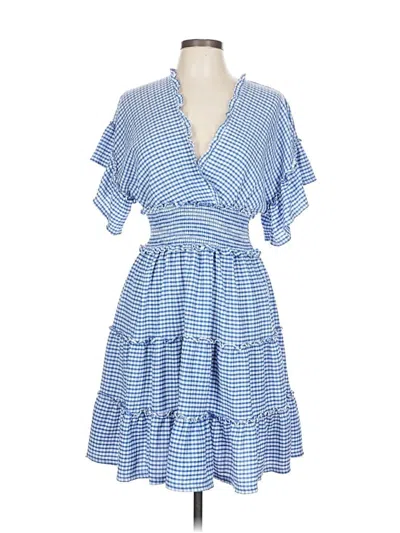 Pre-owned Max Studio Casual Dress In Blue