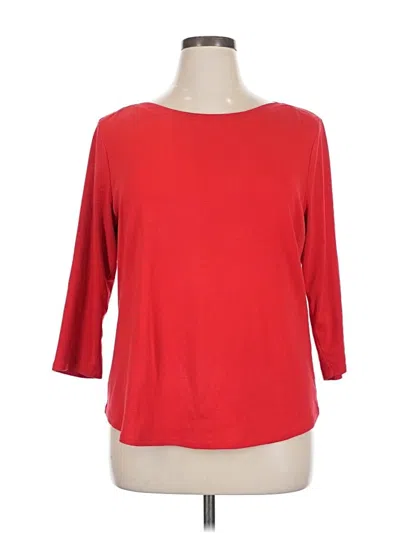 Pre-owned Chico's 3/4 Sleeve T-shirt In Red