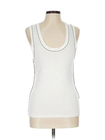 Pre-owned Zara Tank Top White Square Neckline Tops