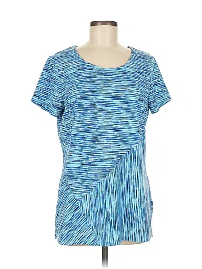 Pre-owned Weekends By Chico's Short Sleeve T-shirt In Blue