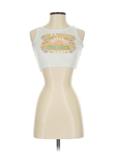 Pre-owned Billabong Tank Top Ivory Strapless Neckline Tops In White