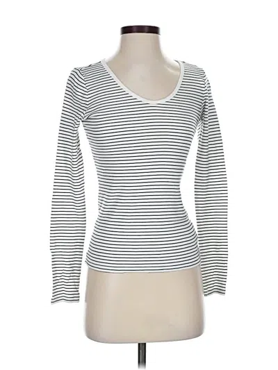 Pre-owned Gap 3/4 Sleeve T-shirt In White