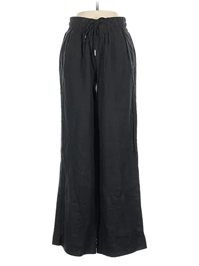 Pre-owned Quince Linen Pants In Black