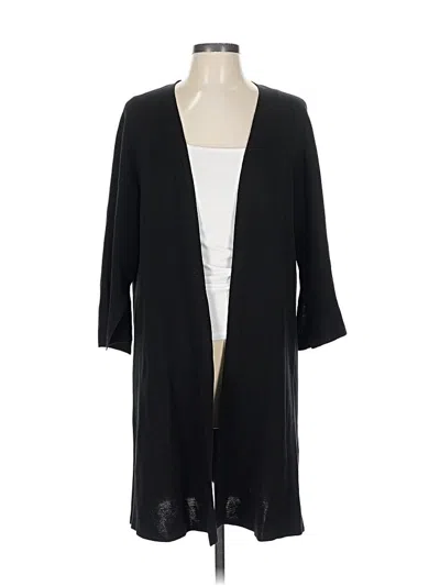 Pre-owned Eileen Fisher Cardigan Sweater In Black
