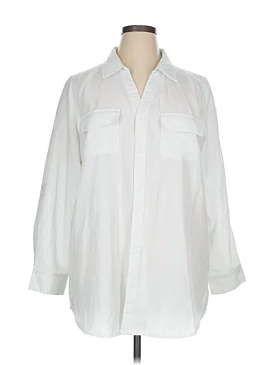 Pre-owned D&co. 3/4 Sleeve Blouse In White
