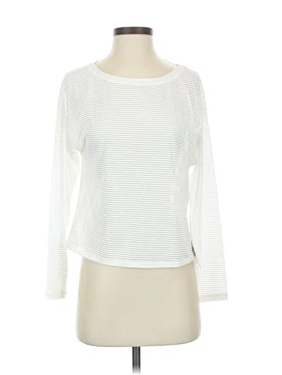 Pre-owned Lululemon Athletica Long Sleeve T-shirt In White