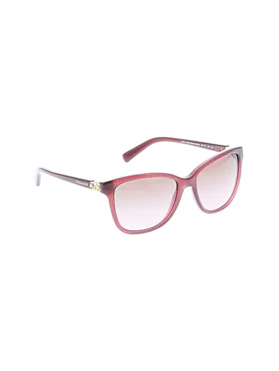 Pre-owned Coach Sunglasses In Burgundy