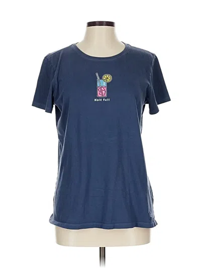 Pre-owned Life Is Good Short Sleeve T-shirt In Blue
