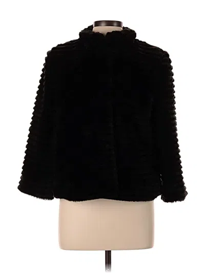 Pre-owned Express Faux Fur Jacket In Black