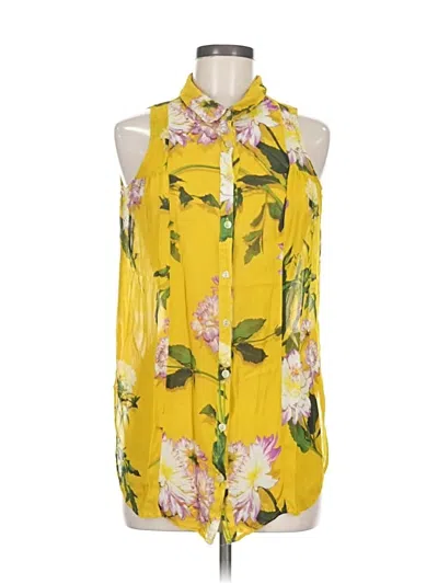 Pre-owned Maeve By Anthropologie Sleeveless Blouse In Yellow