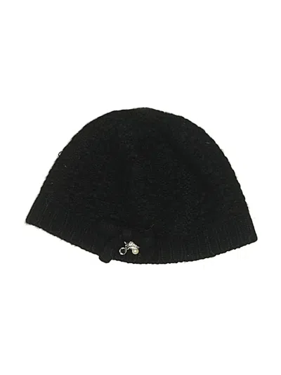Pre-owned Juicy Couture Beanie Hat In Black