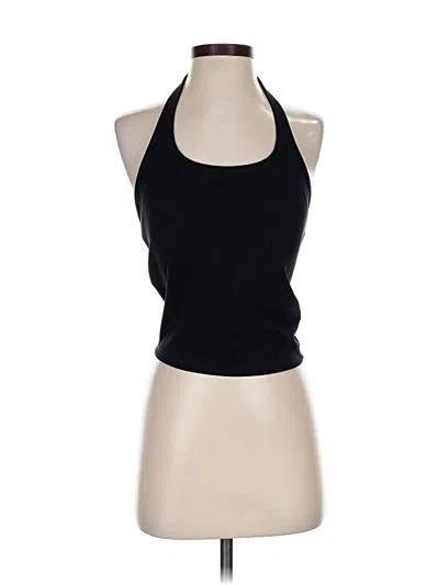 Pre-owned Uniqlo Tank Top Black Halter Neckline Tops