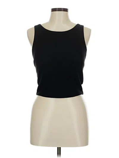 Pre-owned Uniqlo Tank Top Black Strapless Neckline Tops