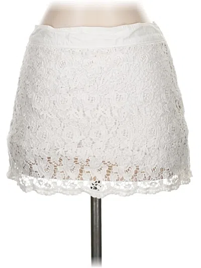 Pre-owned Abercrombie & Fitch Casual Skirt In White