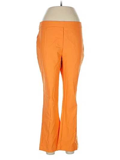 Pre-owned Nicole Miller Dress Pants In Orange