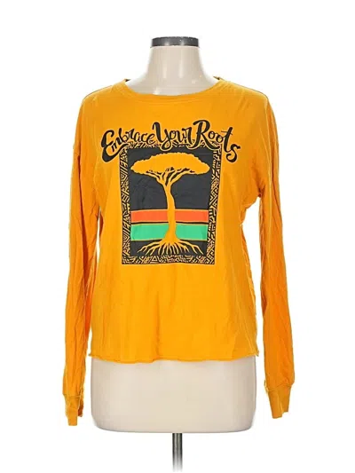 Pre-owned Fifth Sun Long Sleeve T-shirt In Yellow