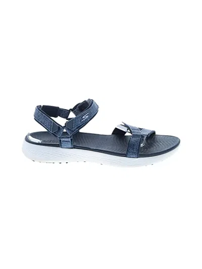 Pre-owned Skechers Sandals In Blue