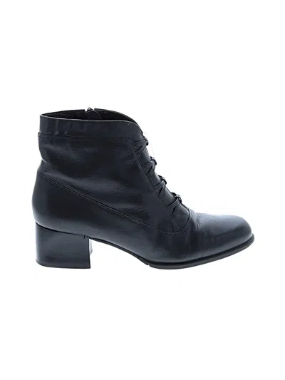 Pre-owned Croft & Barrow Ankle Boots In Black