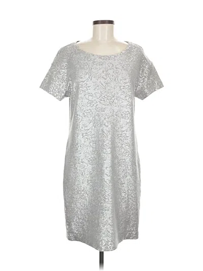 Pre-owned Three Dots Casual Dress In Silver
