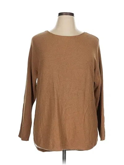 Pre-owned Michael Michael Kors Long Sleeve Top Brown Boatneck Tops