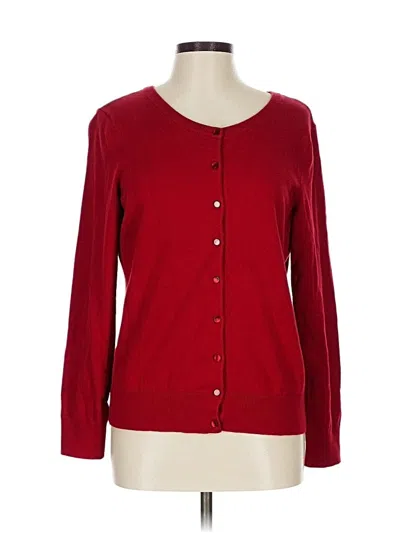 Pre-owned Talbots Cardigan Sweater In Red