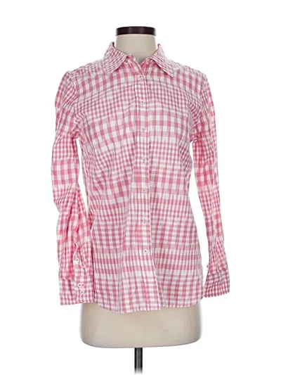 Pre-owned Talbots Long Sleeve Button Down Shirt In Pink