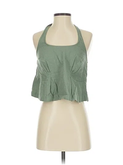 Pre-owned Free People Tank Top Green Halter Neckline Tops