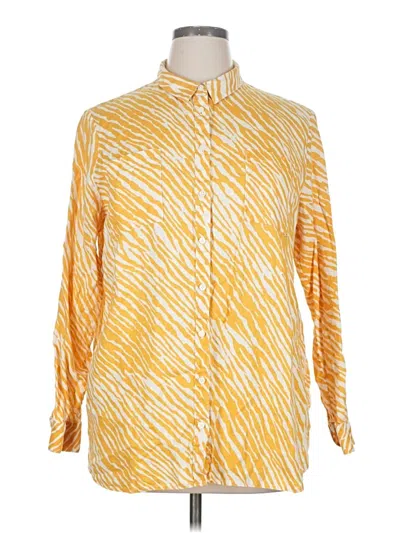 Pre-owned Boden Long Sleeve Blouse In Yellow